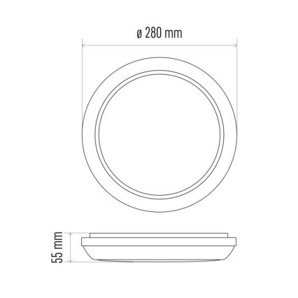 Plafonnier LED extérieur DORI LED/24W/230V IP54 rond