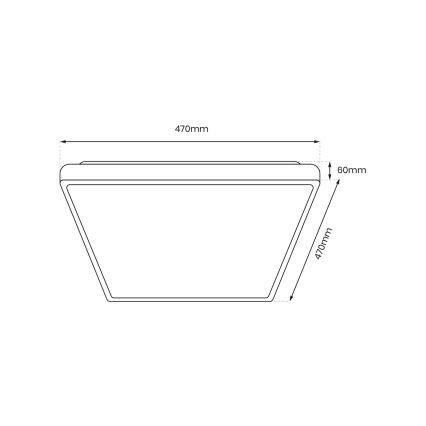 Plafonnier LED FABIO LED/35W/230V noir