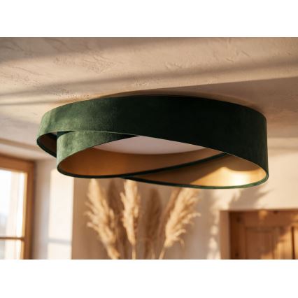 Plafonnier LED GALAXY MODERN 24W/230V, diamètre 55 cm, vert/doré