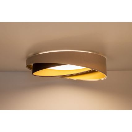 Plafonnier LED GALAXY MODERN LED/24W/230V Ø 55 cm beige/marron/doré