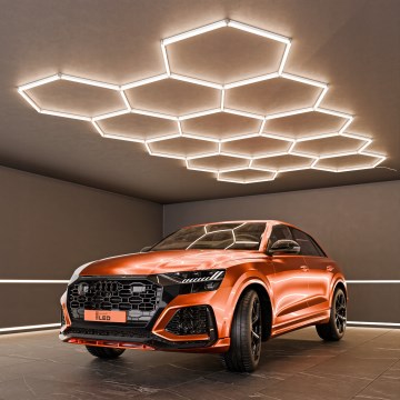 Plafonnier LED HEXAGON LED/570W/85-265V 4000K 522x298 cm IRC 90 IP44 blanc