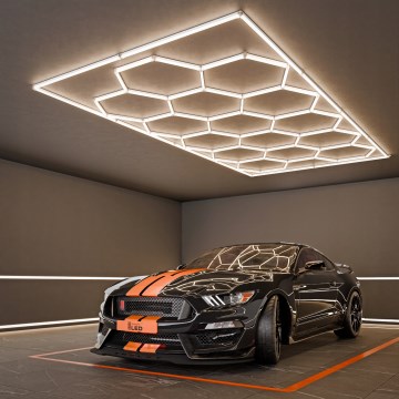 Plafonnier LED HEXAGON LED/696W/85-265V 4000K 484x243 cm IRC 90 IP54 blanc