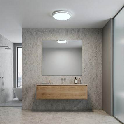 Plafonnier LED HUGO LED/12/18/24W/230V 3000/4000/6500K Ø 30 cm IP54 blanc
