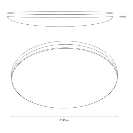 Plafonnier LED HUGO LED/12/18/24W/230V 3000/4000/6500K Ø 30 cm IP54 blanc