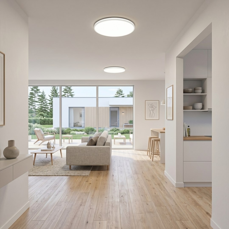 Plafonnier LED HUGO LED/16/24/32W/230V 3000/4000/6500K Ø 37 cm IP54 blanc
