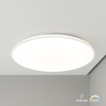Plafonnier LED HUGO LED/21/32/42W/230V 3000/4000/6500K pr. 45 cm IP54 blanc