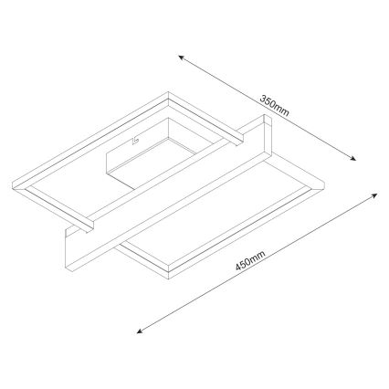 Plafonnier LED LARYSA LED/11,5W/230V 35x45 cm pin