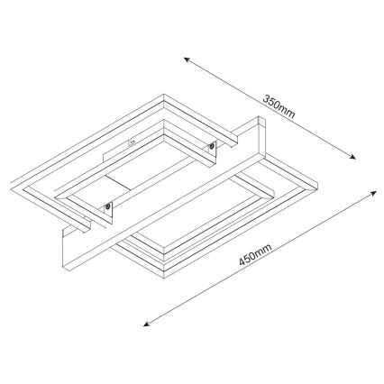 Plafonnier LED LARYSA LED/23W/230V 35x45 pin