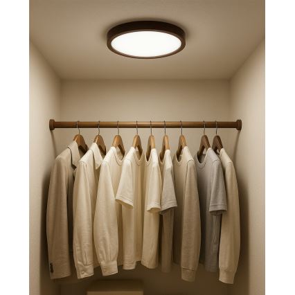 Plafonnier LED LED/18W/230V 3000/4000/6500K Ø 23 cm brun
