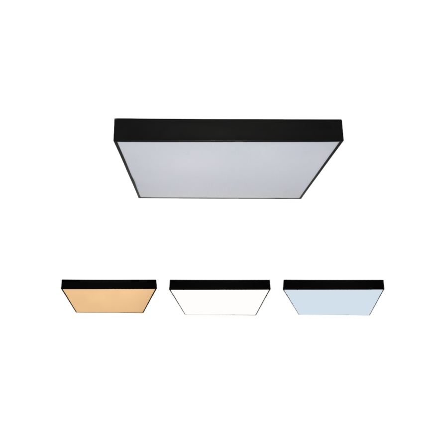 Plafonnier LED LED/215W/230V 3000/4000/6500K 80x80 cm noir