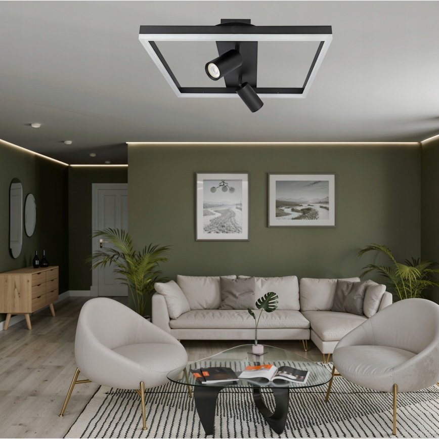 Plafonnier LED LED/38W/230V + 2xGU10/30W noir