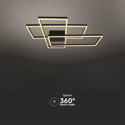 Plafonnier LED LED/47W/230V 3000K noir