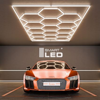 Plafonnier LED HEXAGON LED/696W/85-265V 4000K 484x243 cm IRC 90 IP44 blanc