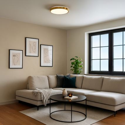 Plafonnier LED LIBRA LED/15W/230V 4000K Ø 29 cm doré
