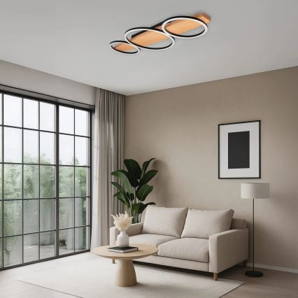 Plafonnier LED MELISA 28W/230V, 26,5 × 70 cm, finition pin