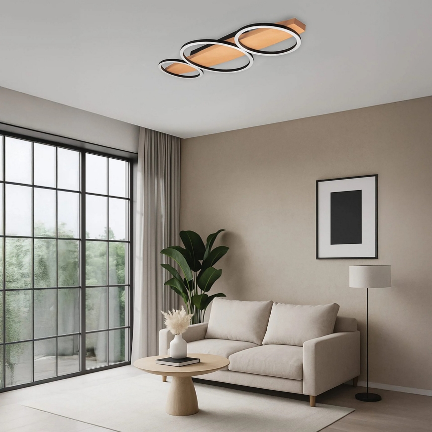 Plafonnier LED MELISA 28W/230V, 26,5 × 70 cm, finition pin