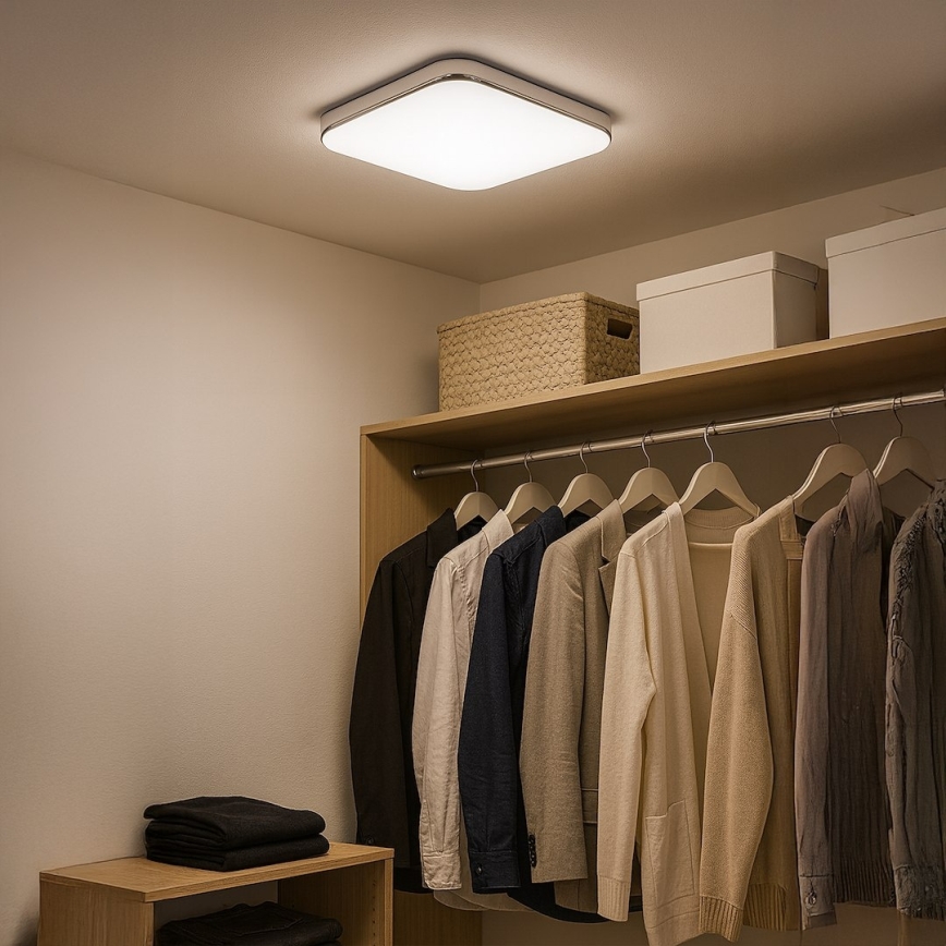 Plafonnier LED NEMO LED/36W/230V 50x50 cm chrome brillant