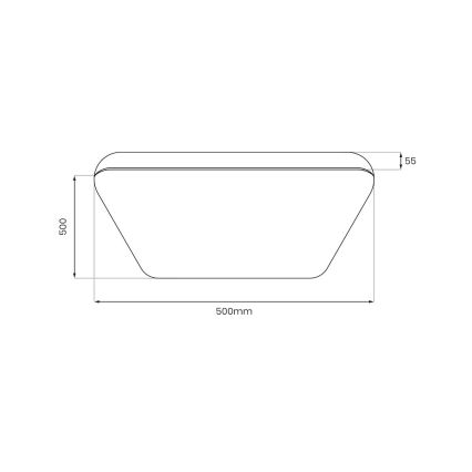 Plafonnier LED NEMO LED/36W/230V 50x50 cm noir