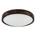 Plafonnier LED OAK SMOKY SLIM LED/36W/230V 4000K Ø 37 cm chêne / brun foncé