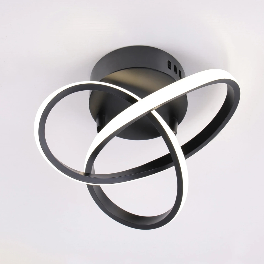 Plafonnier LED OSKAR LED/15W/230V Ø 25 cm noir