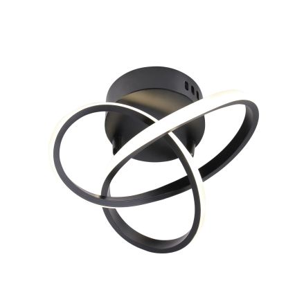Plafonnier LED OSKAR LED/15W/230V Ø 25 cm noir