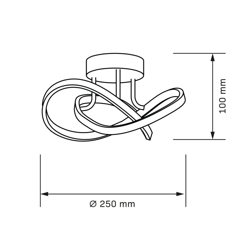 Plafonnier LED OSKAR LED/15W/230V Ø 25 cm noir