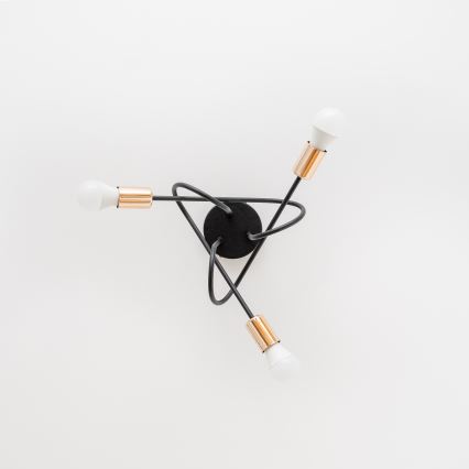 Plafonnier LED OXFORD 3xE27/15W/230V noir