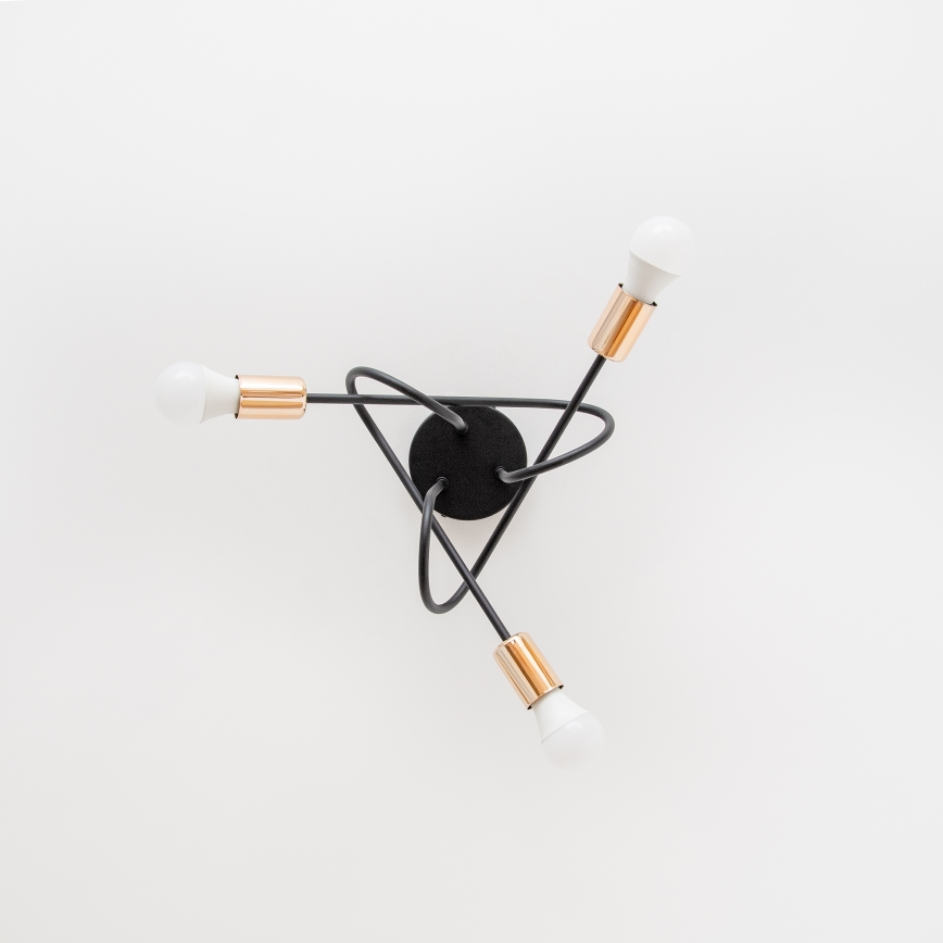 Plafonnier LED OXFORD 3xE27/15W/230V noir