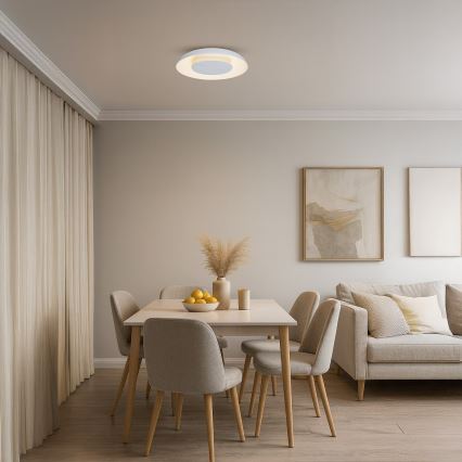 Plafonnier LED PIATTINO LED/30W/230V 3000/4000/6000K Ø 40 cm blanc