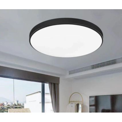Plafonnier LED pour salle de bains CARTER LED/12W/230V 6000K IP44 Ø 22 cm noir
