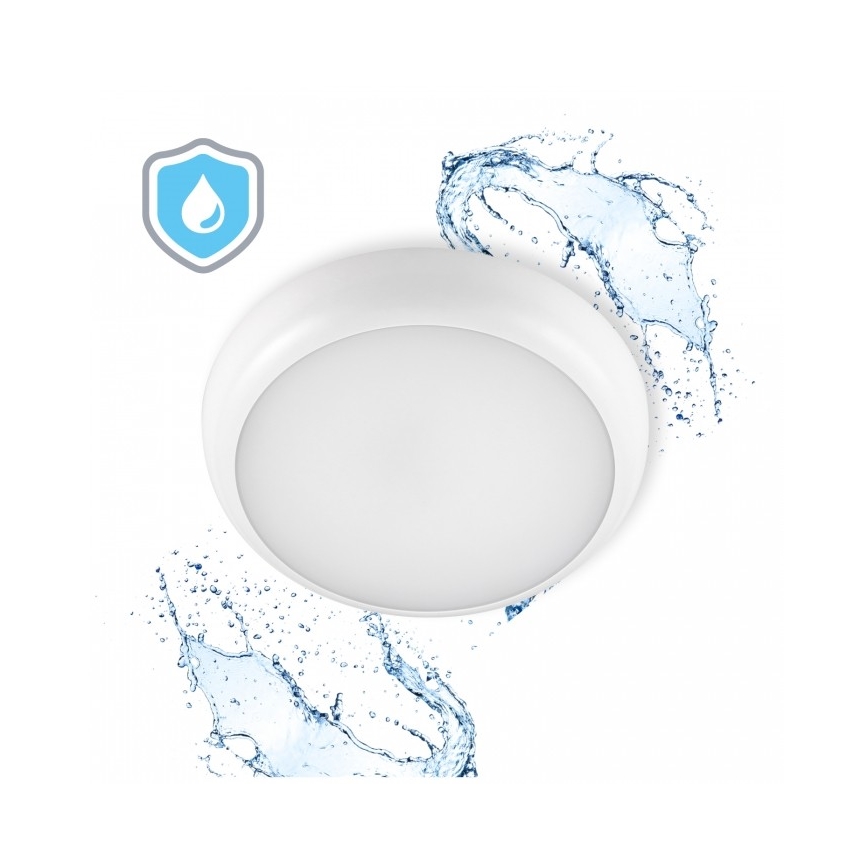 Plafonnier LED pour salle de bains DEFENDER LED/12/18/24W/230V 3000/4000/6500K IP65 Ø 30 cm blanc