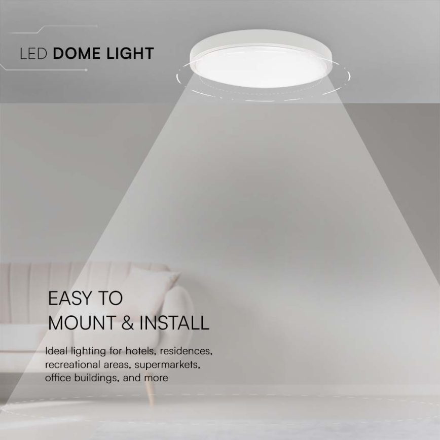 Plafonnier LED pour salle de bains LED/18W/230V 3000K IP44 Ø 25 cm blanc