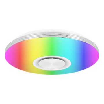 Plafonnier LED RGBW dimmable avec haut-parleur LED/60W/230V 3000-6000K Ø 40 cm blanc + télécommande