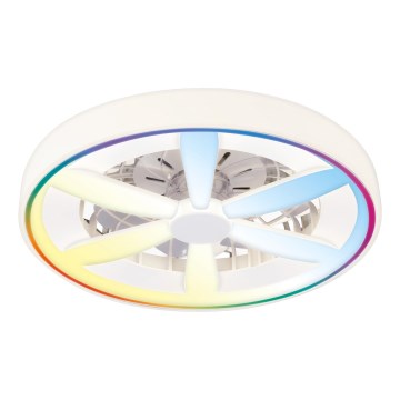 Plafonnier LED RGBW dimmable avec ventilateur MALAWI LED/48W/230V 3000-6500K blanc + télécommande