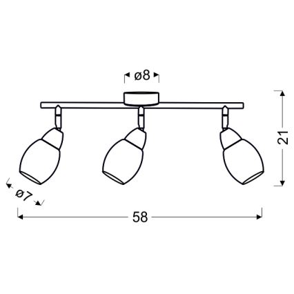 Plafonnier LED RICO 3xLED/6W/230V