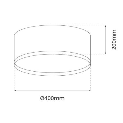 Plafonnier LED RONDO LED/18W/230V vert