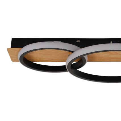 Plafonnier LED ROWENA LED/18W/230V noir/marron