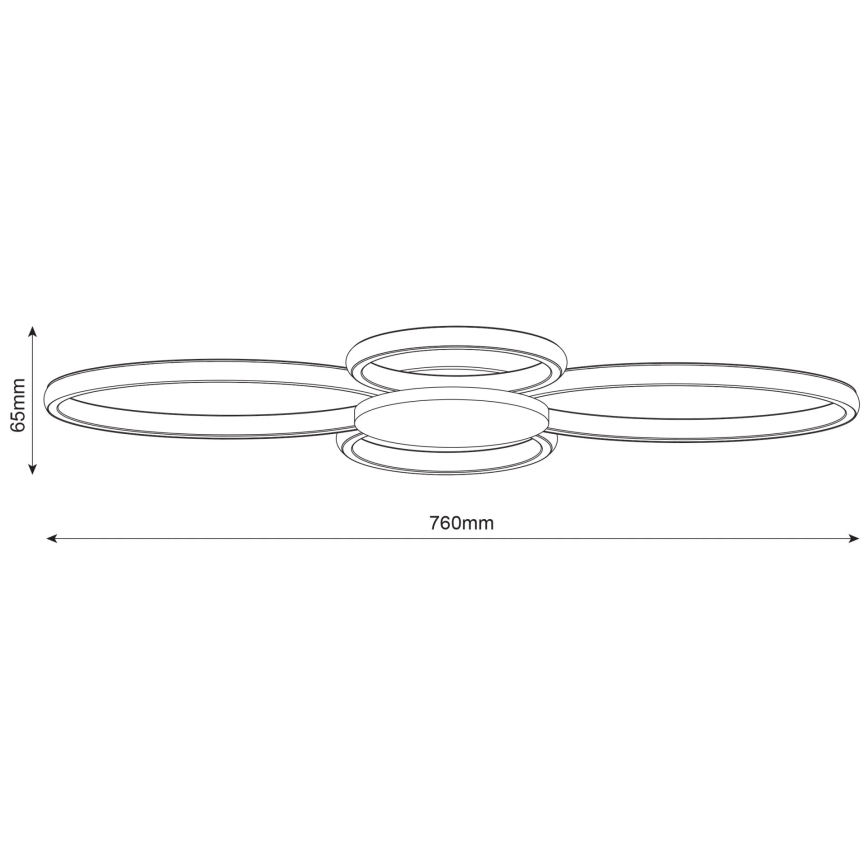 Plafonnier LED SABINA LED/38W/230V en bois d'hévéa