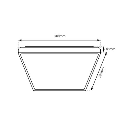 Plafonnier LED salle de bain DABAR LED/11W/230V 4000K 26x26 cm IP44