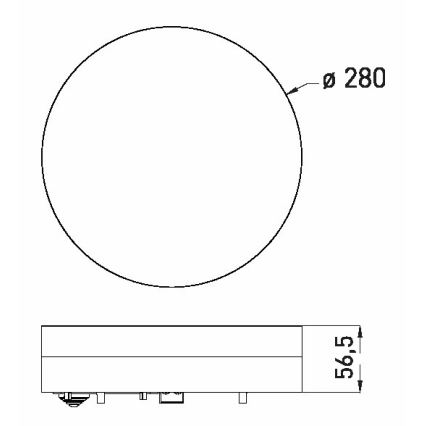 Plafonnier LED salle de bain LED/24W/230V 3000/4000/6000K d. 28 cm IP44