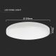 Plafonnier LED salle de bain LED/24W/230V 6500K IP44 blanc