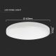 Plafonnier LED salle de bain LED/30W/230V 3000K IP44 blanc