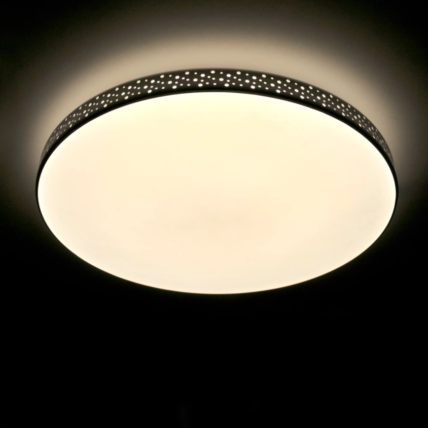 Plafonnier LED salle de bain MOON LED/18W/230V noir IP44
