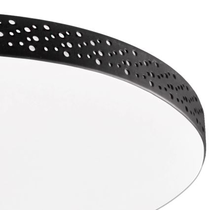 Plafonnier LED salle de bain MOON LED/18W/230V noir IP44