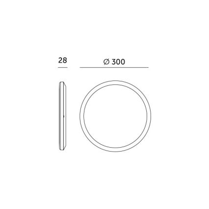 Plafonnier LED pour salle de bain NIVERA LED/24W/230V IP54 3000/4000/6000K Ø 30 cm blanc