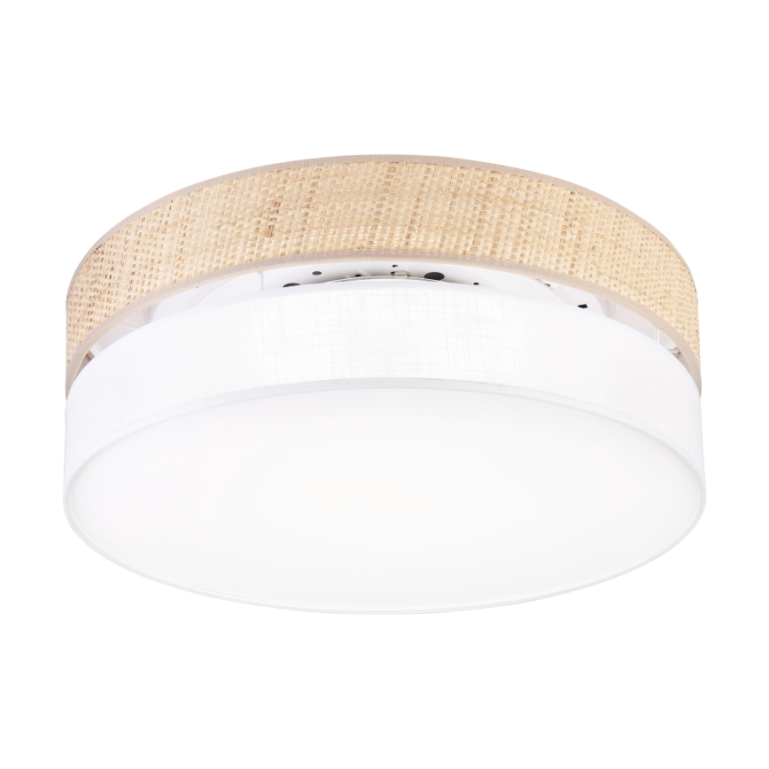 Plafonnier LED SIRJA BOHO — 36 W, 230 V, 4000 K, Ø 45 cm — beige/blanc