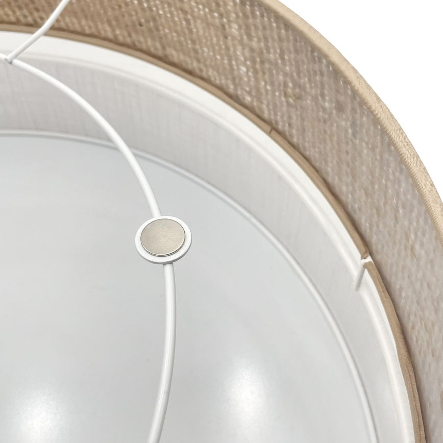 Plafonnier LED SIRJA BOHO — 36 W, 230 V, 4000 K, Ø 45 cm — beige/blanc