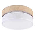 Plafonnier LED SIRJA BOHO LED/20W/230V 4000K Ø 35 cm beige/blanc