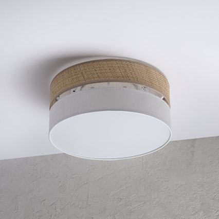 Plafonnier LED SIRJA BOHO LED/20W/230V 4000K Ø 35 cm beige/blanc