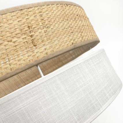 Plafonnier LED SIRJA BOHO LED/20W/230V 4000K Ø 35 cm beige/blanc